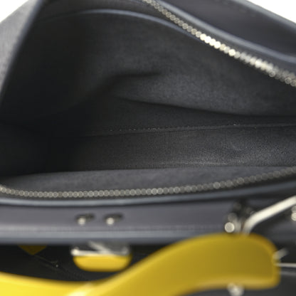 Fendi X MA YANSONG Cuoio Romano Aluminum Bi-Color Mini Peekaboo I SEE U Satchel Grey Yellow 5 of 12