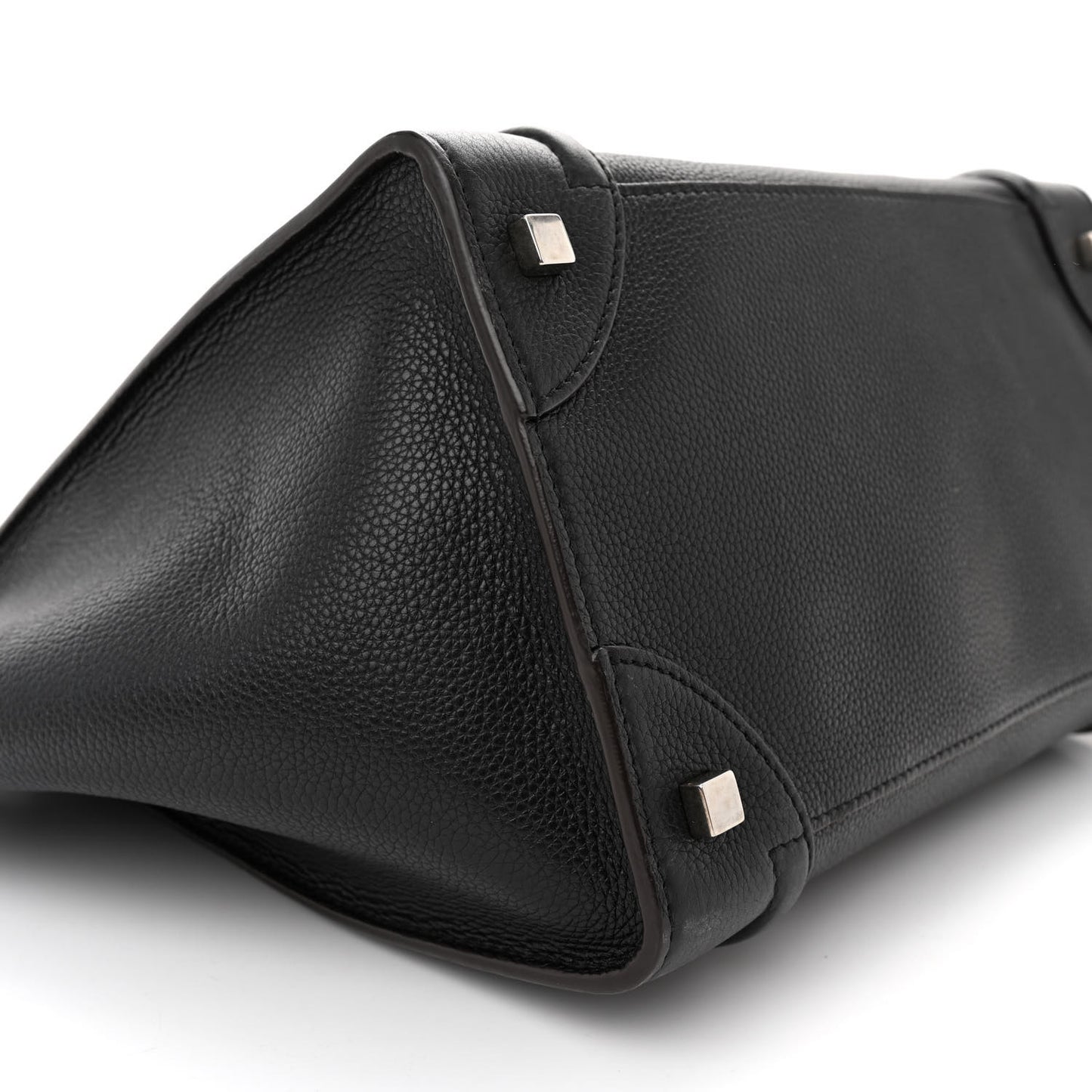 Drummed Calfskin Mini Luggage Black
