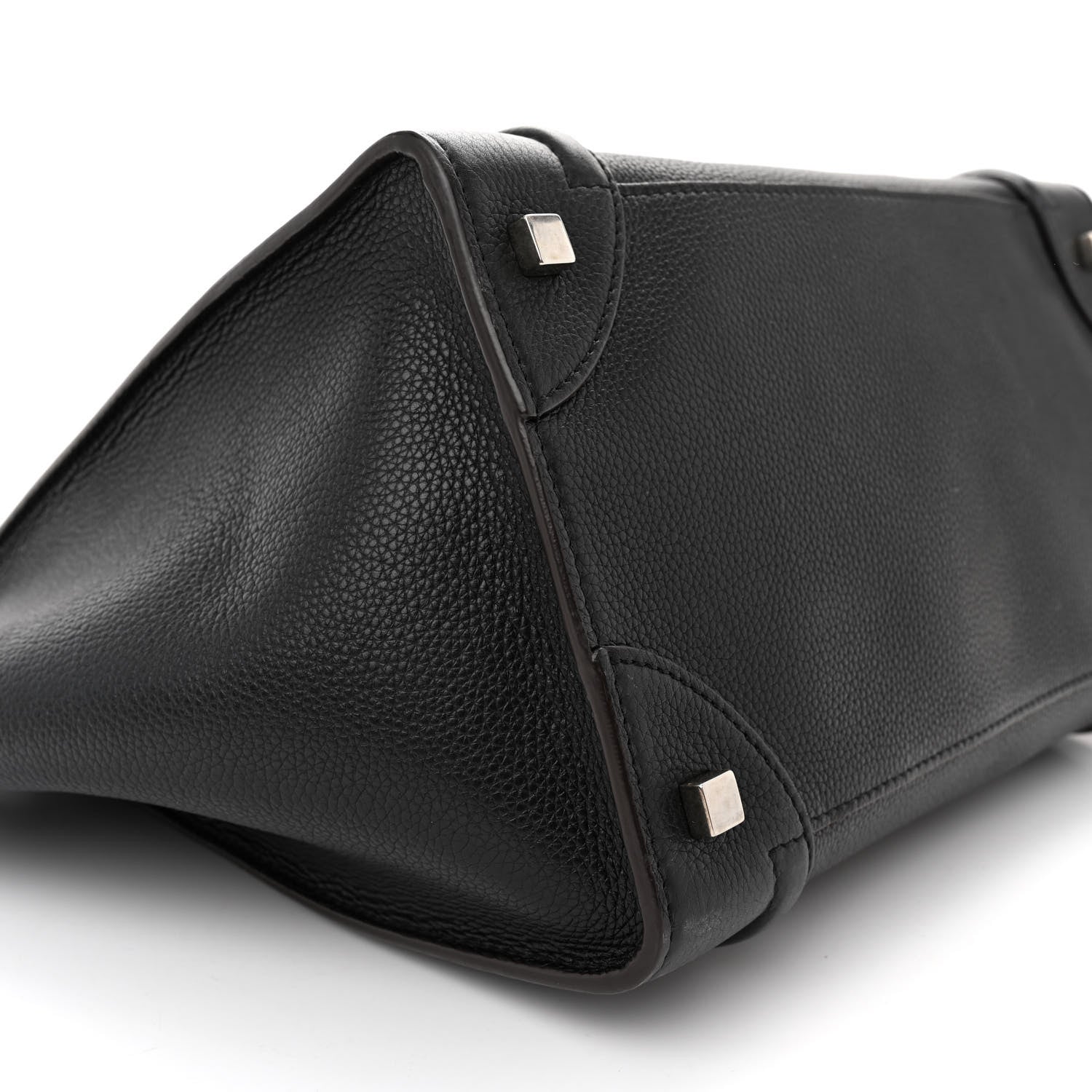 Celine Drummed Calfskin Mini Luggage Black 9 of 13