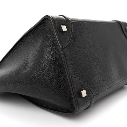 Celine Drummed Calfskin Mini Luggage Black 9 of 13