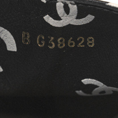 Chanel Printed Lambskin CC Espadrilles 37 Black White 9 of 10