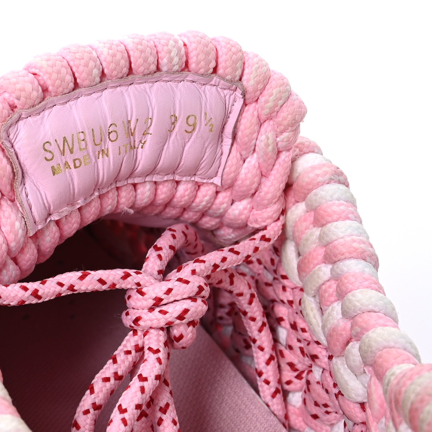 Valentino Garavani Fabric Crochet Womens Low Top Sneakers 39.5 Pink 7 of 7