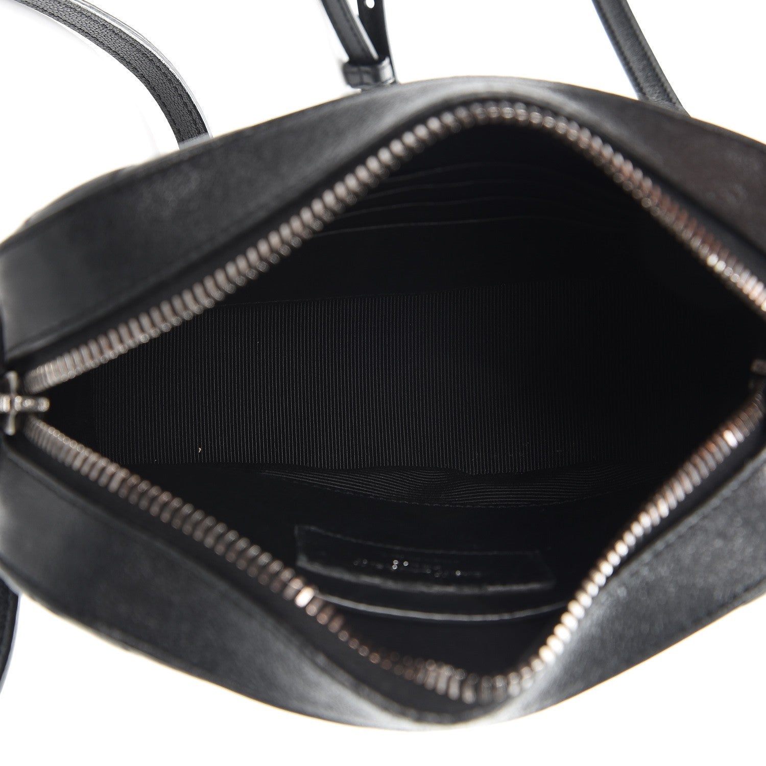 Saint Laurent Sheepskin Chevron Small Camera Bag Black 5 of 6