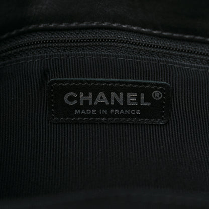 Chanel Lambskin Surpique Chevron Small Tote Black 6 of 10