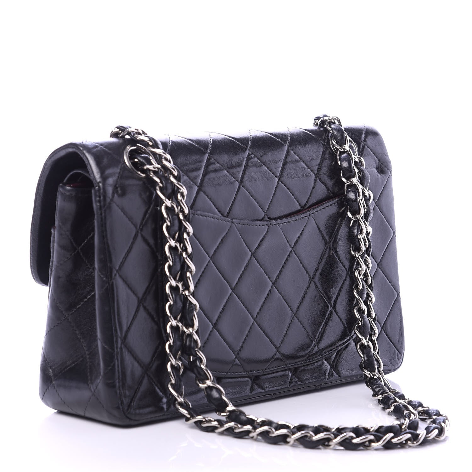 Chanel Lambskin Quilted Small Double Flap Black 3 of 10