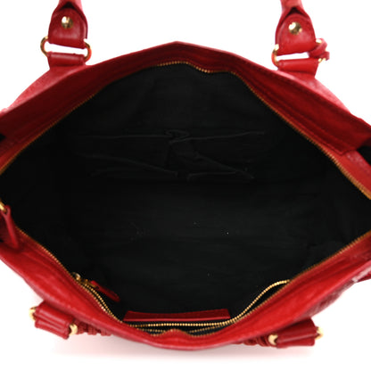 Balenciaga Agneau Giant 12 Gold Hardware City Rouge Lipstick 6 of 11