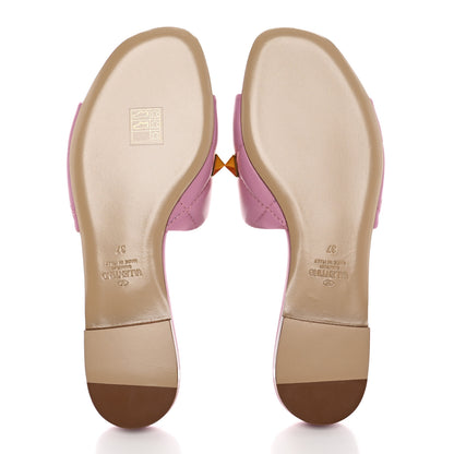 Valentino Garavani Nappa Roman Stud Flat Slide Sandals 37 Giacinto 5 of 14