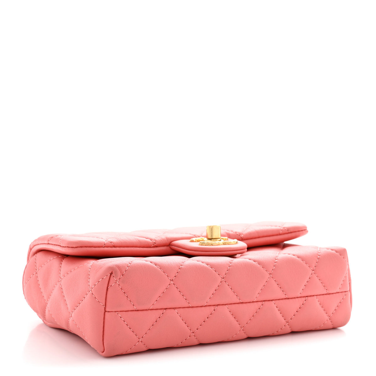 Chanel Lambskin Quilted Mini Quilted Handle Crush Flap  Pink 4 of 11