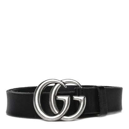 Gucci Faded Calfskin Double G 30mm Belt 85 34 Black 1 of 11