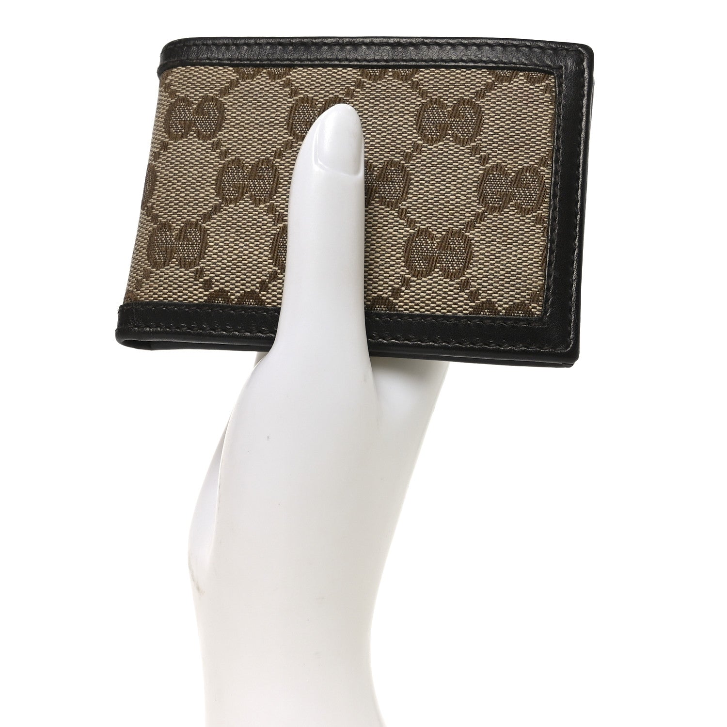 Gucci Monogram Mini Bi-Fold Wallet Brown Dark Brown 2 of 7