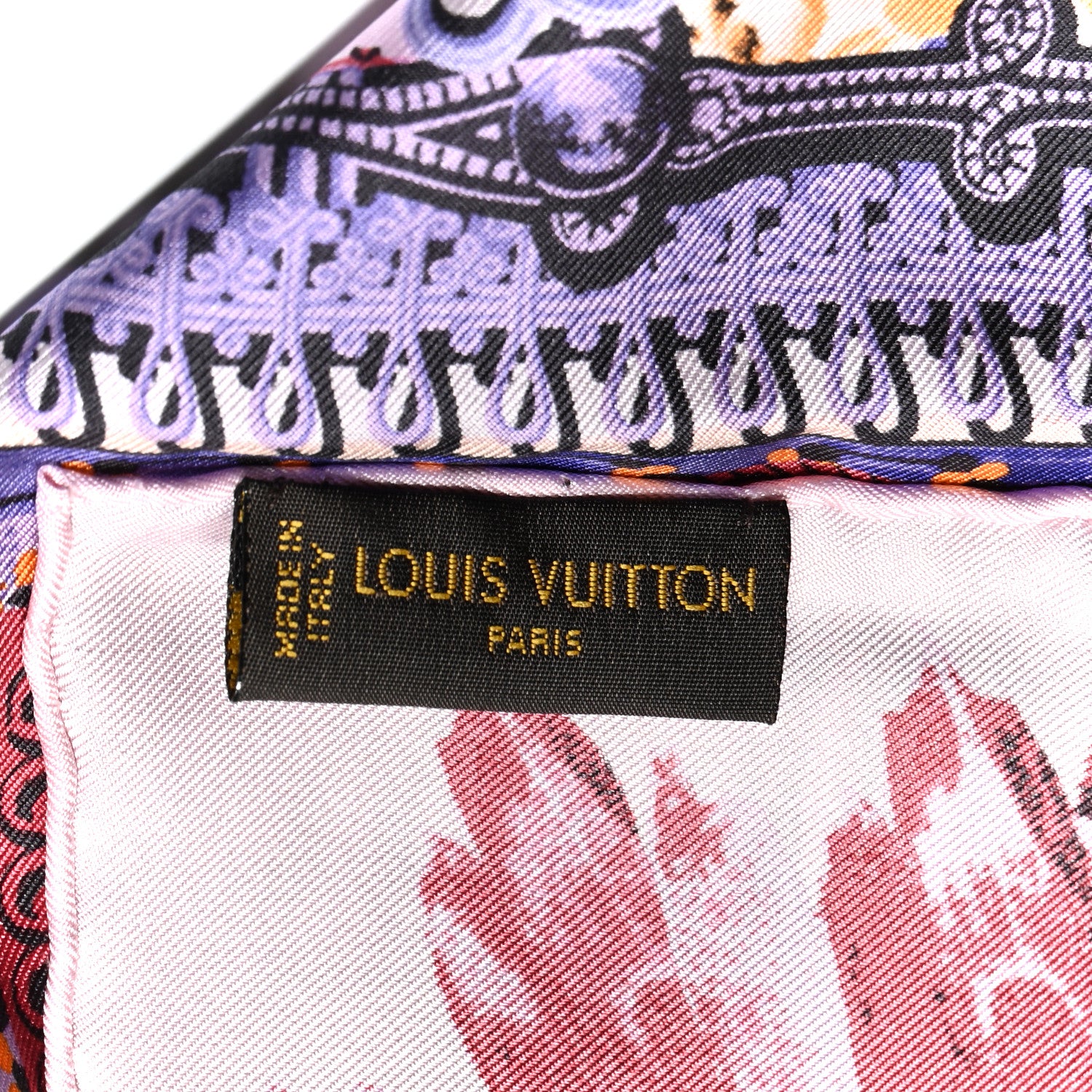 Louis Vuitton Silk Paradis Square Scarf Pink 3 of 3