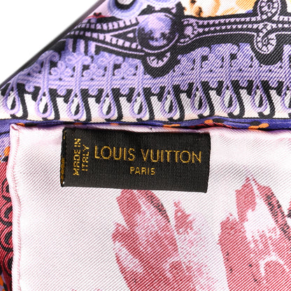 Louis Vuitton Silk Paradis Square Scarf Pink 3 of 3