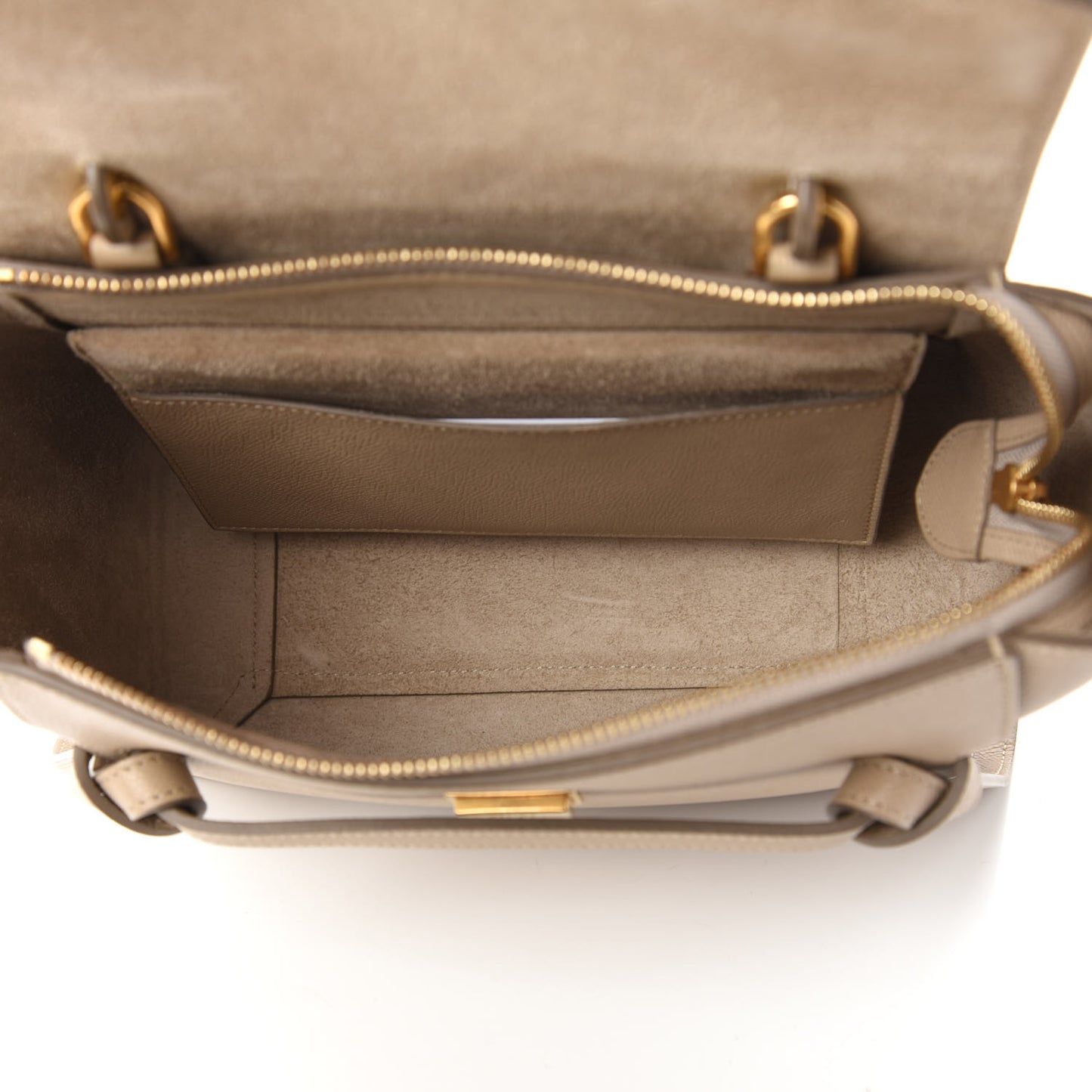 Grained Calfskin Micro Belt Bag Light Taupe