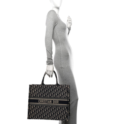 Christian Dior Oblique Large Book Tote Blue Multicolor 2 of 12