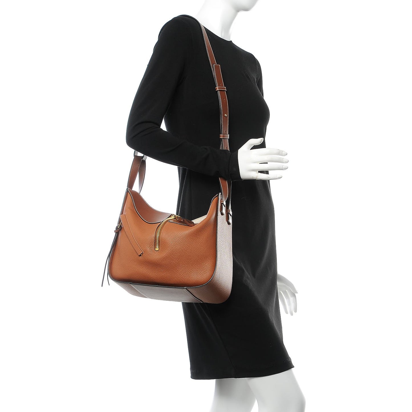 Calfskin Small Hammock Shoulder Bag Tan