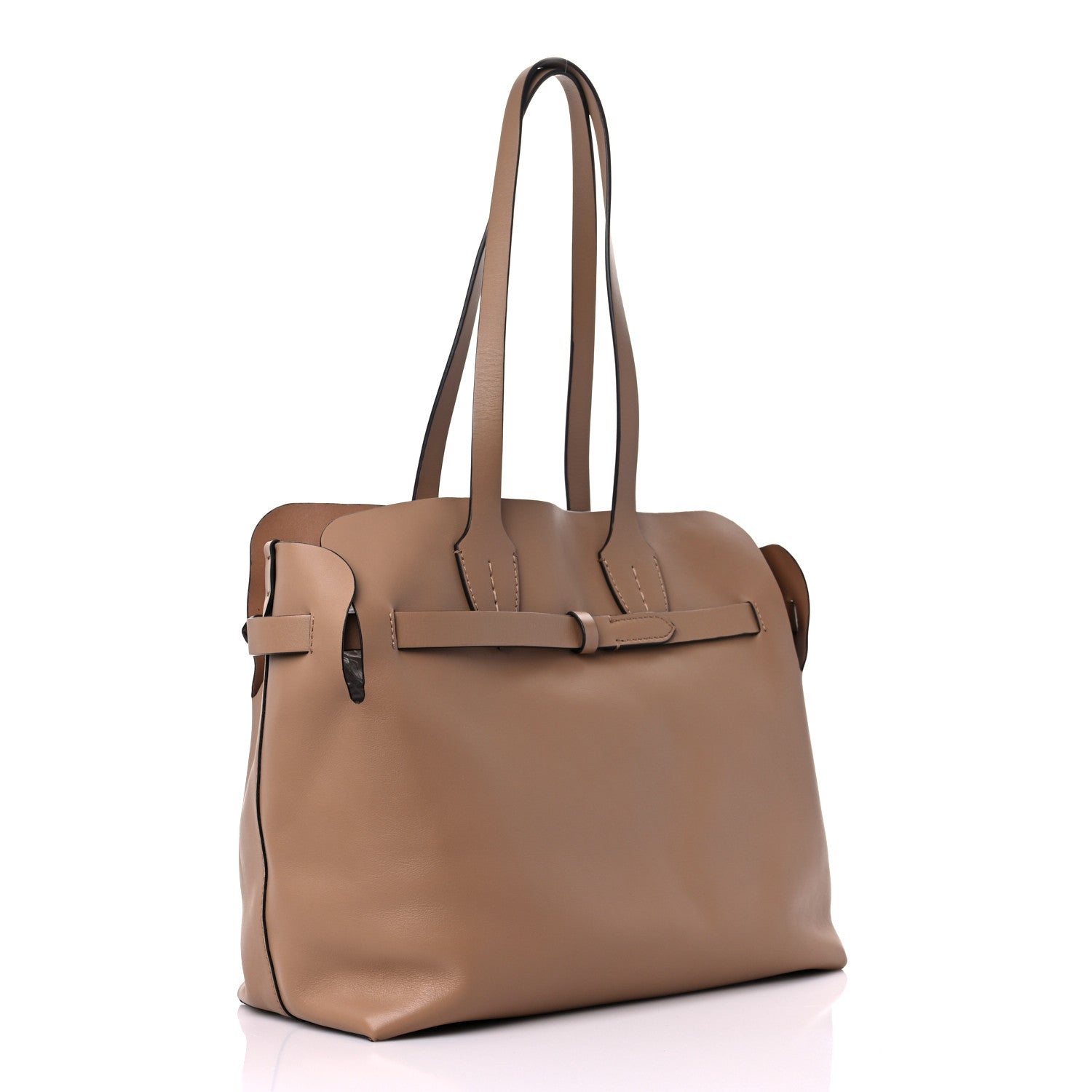 Burberry Soft Smooth Calfskin Medium Tote Camel 3 of 13