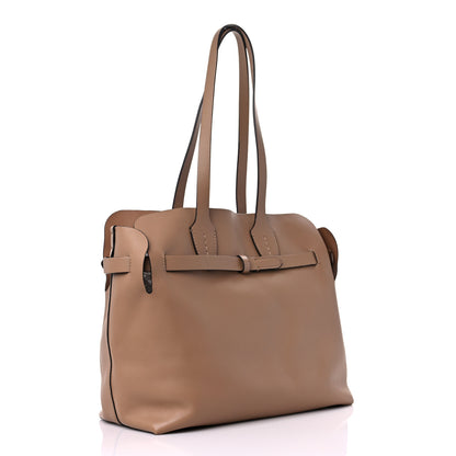 Burberry Soft Smooth Calfskin Medium Tote Camel 3 of 13