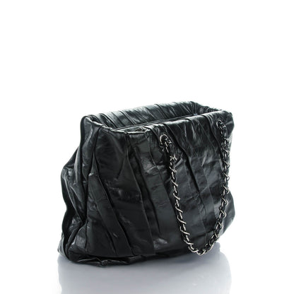 Chanel Glazed Calfskin Large Twisted Tote Black 3 of 7