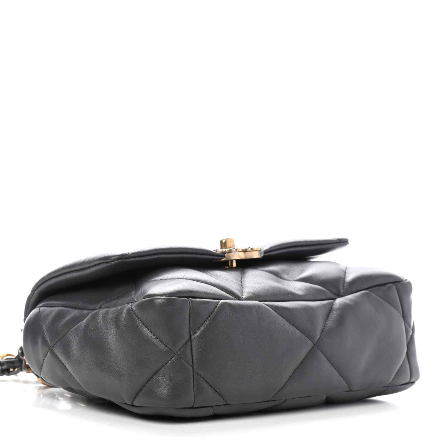 Chanel Lambskin Quilted Medium Chanel 19 Flap Dark Grey 4 of 9