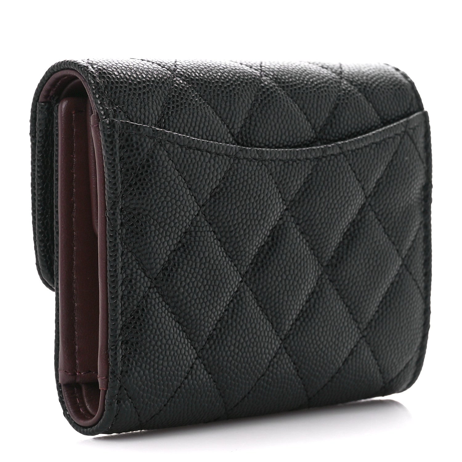 Chanel Caviar Quilted Compact Flap Wallet Black 3 of 11