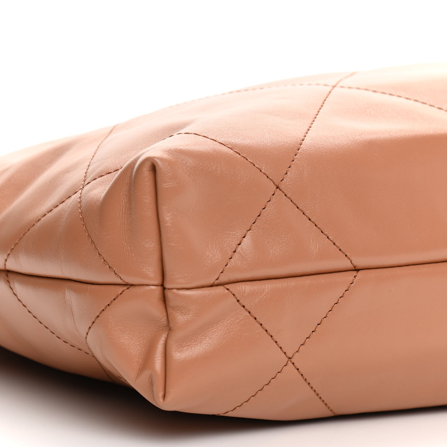 Chanel Shiny Calfskin Quilted Small Chanel 22 Camel 10 of 11