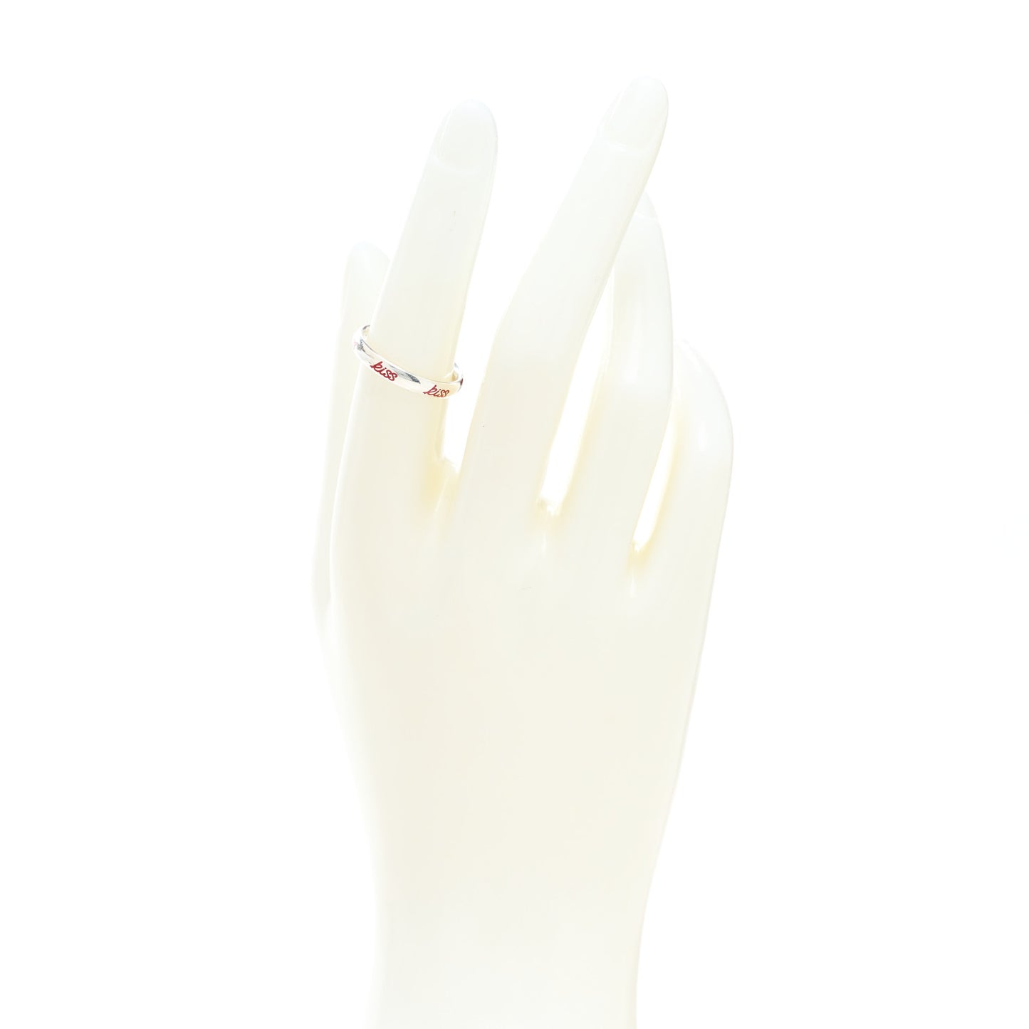 Sterling Silver Enamel Paloma Picasso Kiss Band Ring 53 6.5 Red