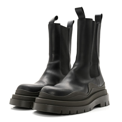 Bottega Veneta Calfskin The Tire Chelsea Boots 38 Black Camping 3 of 16