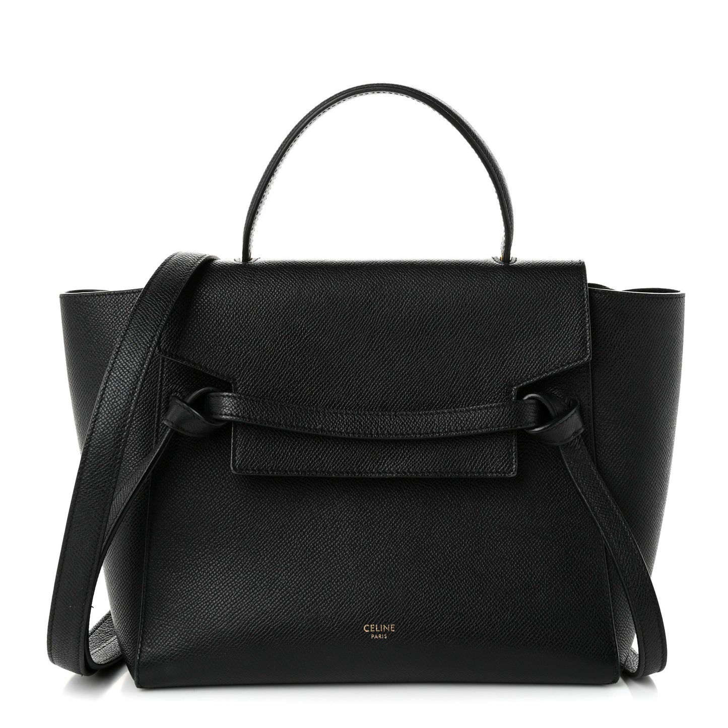 Grained Calfskin Micro Belt Bag Black