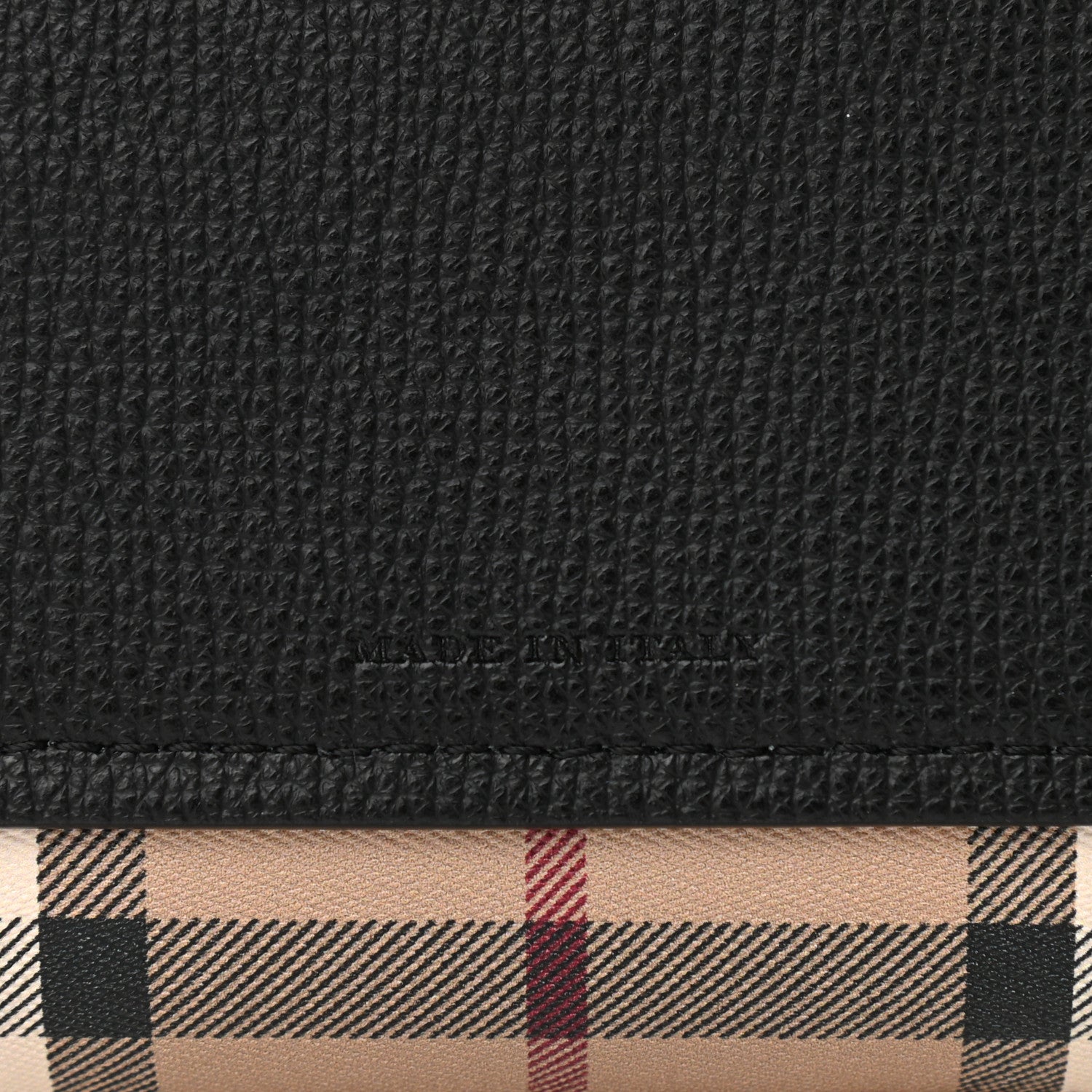 Burberry Grainy Calfskin Haymarket Check Small Reversible Tote Black 13 of 19