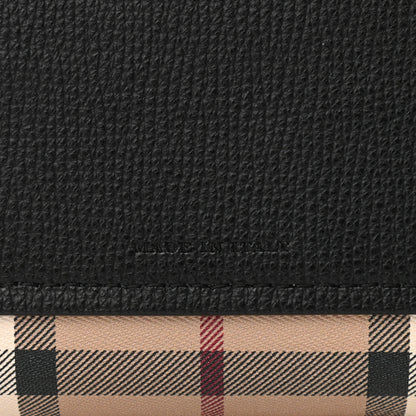 Burberry Grainy Calfskin Haymarket Check Small Reversible Tote Black 13 of 19