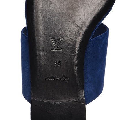 Louis Vuitton Suede Bayfront Mule 38 Blue 8 of 9