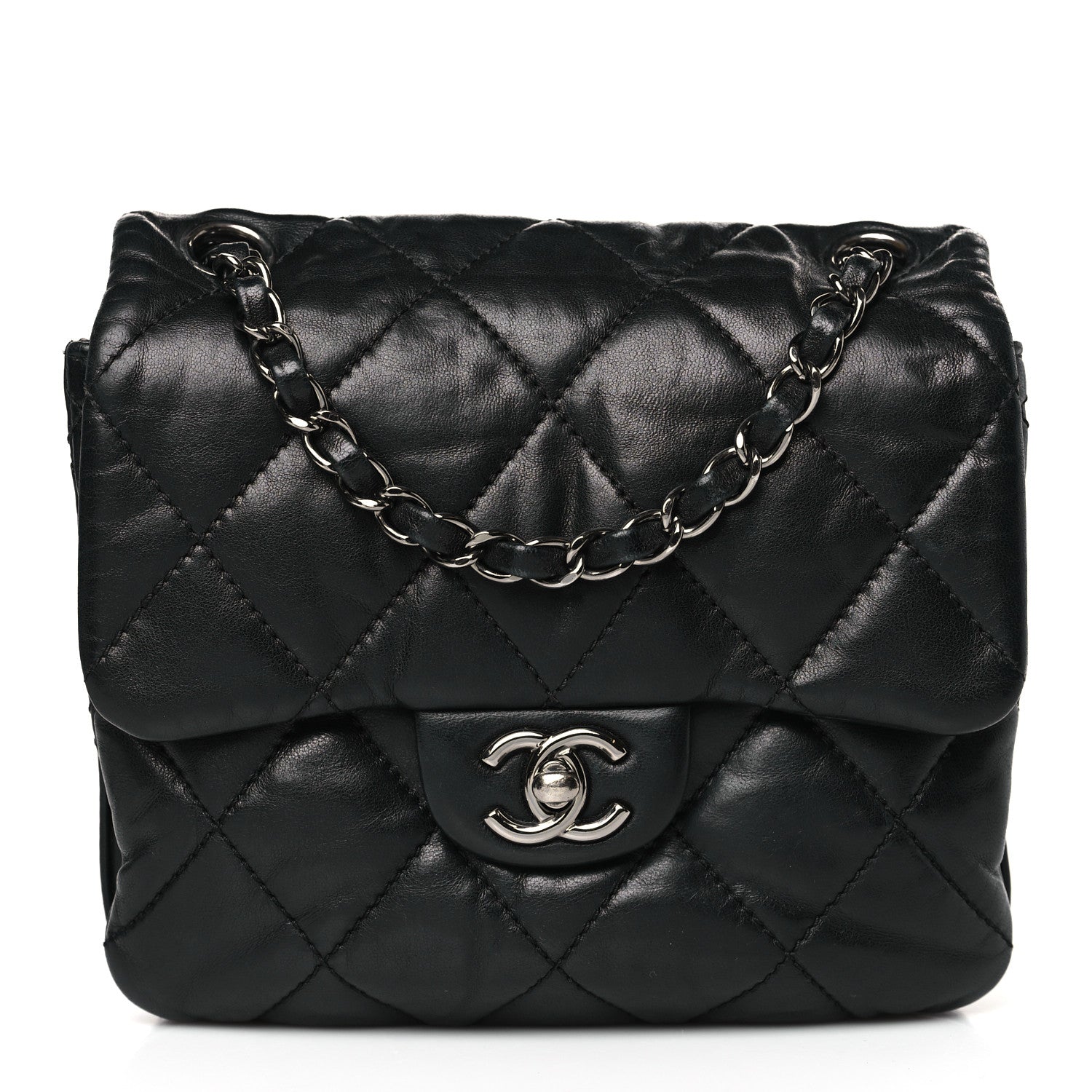 Chanel Lambskin Quilted Mini Chanel 3 Flap Black 1 of 9