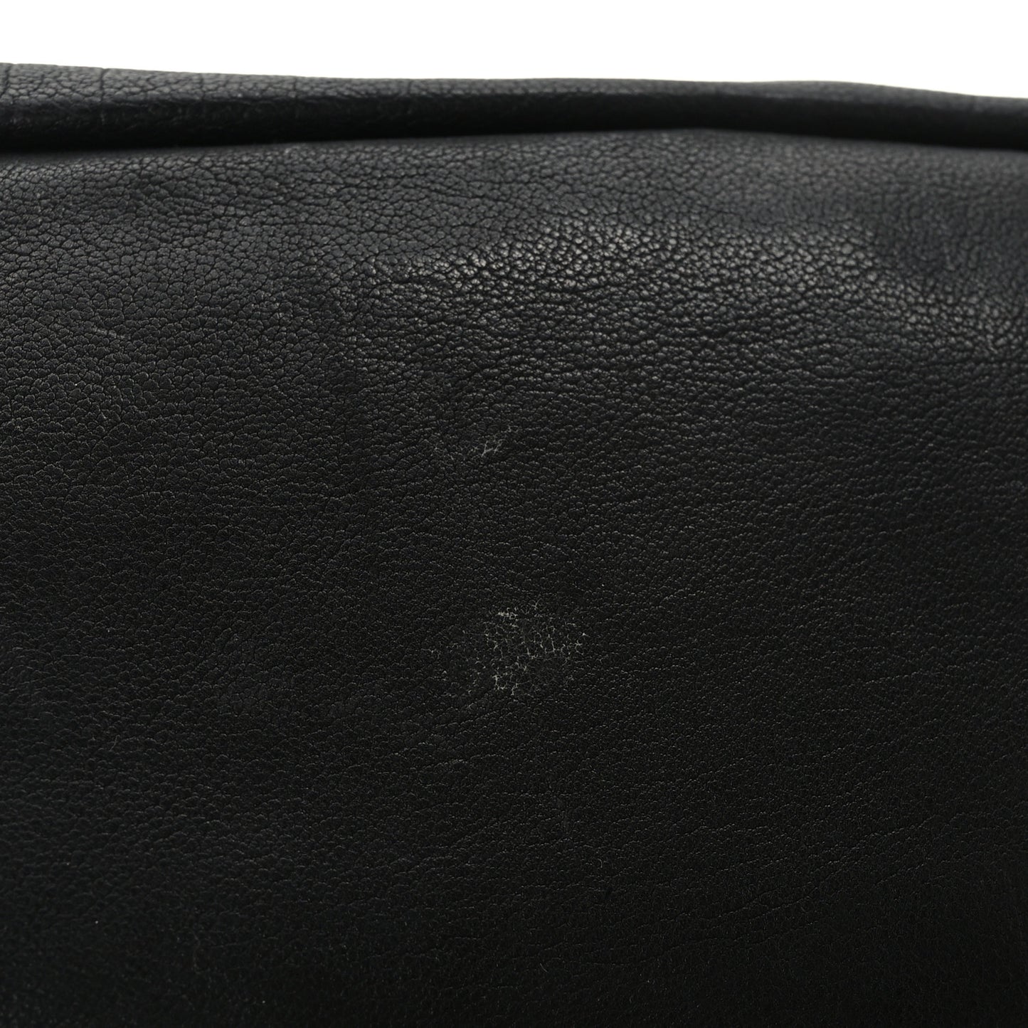 Calfskin Diamond Stitch Accordion Flap Black