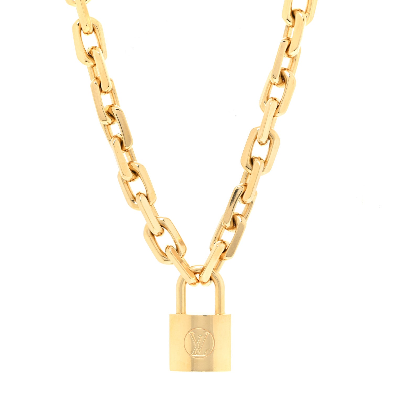 Louis Vuitton LV Edge Necklace Cadenas Gold 1 of 6