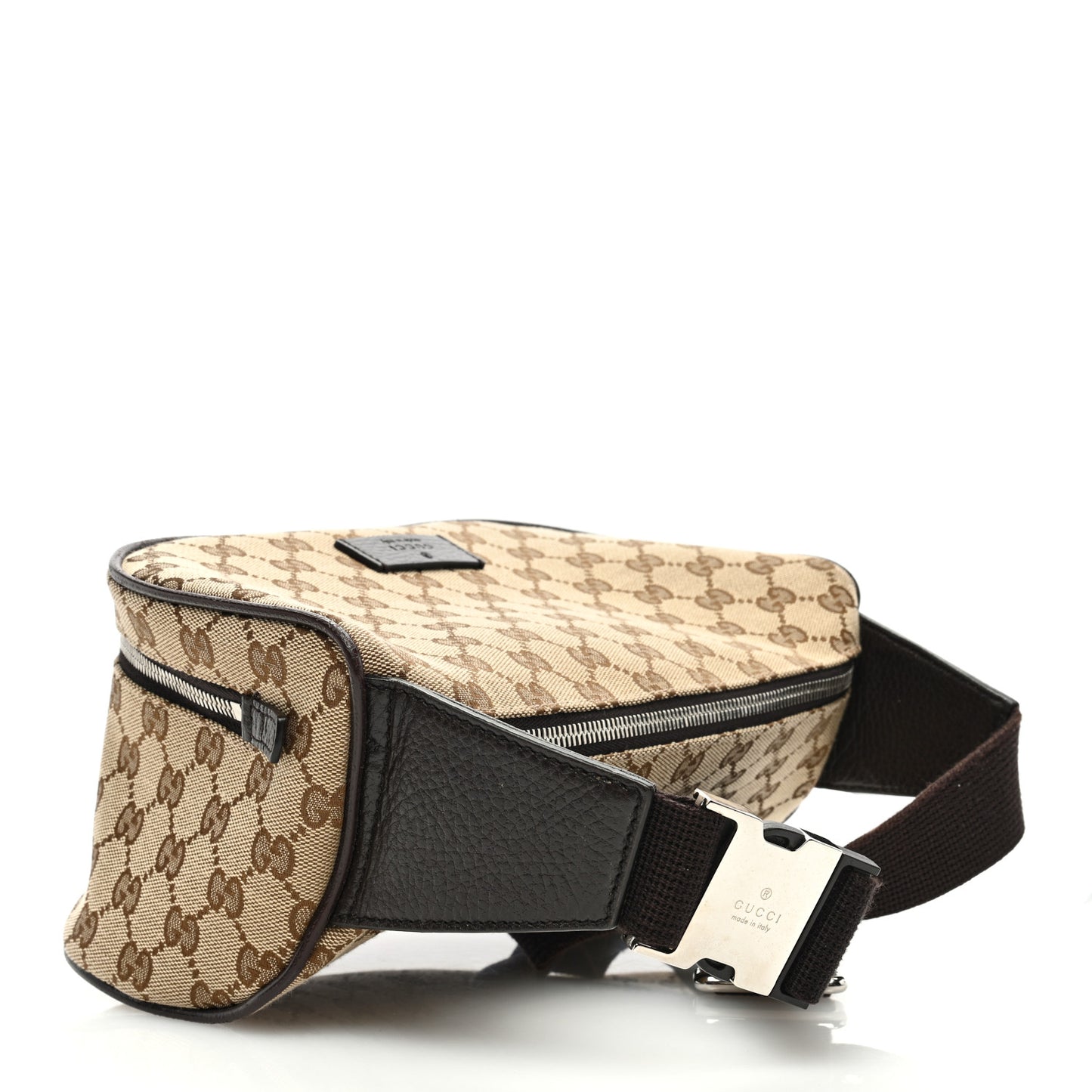 Monogram Dollar Calfskin Waist Pouch Beige Ebony Testa di Moro Marrone Scuro