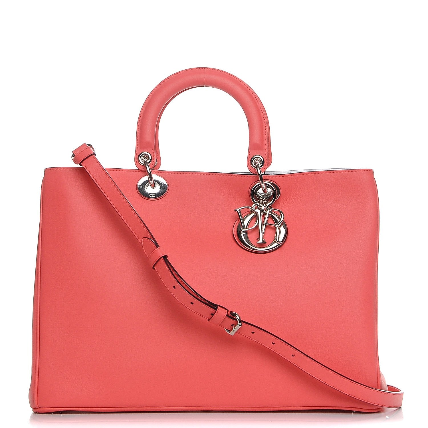 Christian Dior Smooth Calfskin Large Diorissimo Tote Light Coral 1 of 12