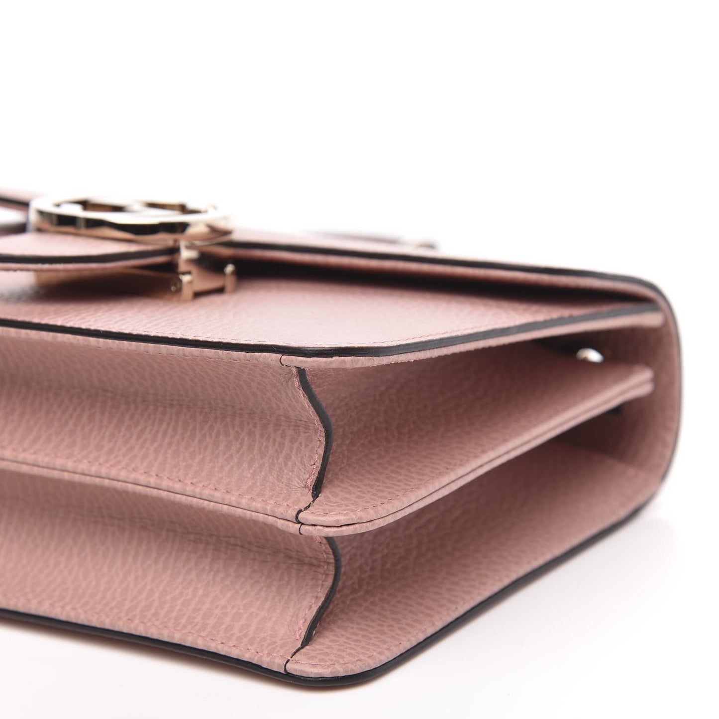 Dollar Calfskin Small Interlocking G Shoulder Bag Soft Pink