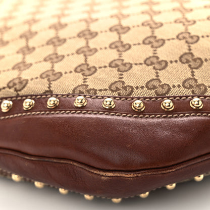 Gucci Monogram Web Studded Pelham Shoulder Bag Dark Brown 10 of 12