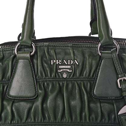 Prada Nappa Gaufre Double Zip Tote Green 22 of 22