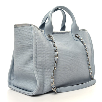 Chanel Mixed Fibers Medium Deauville Tote Light Blue 4 of 12