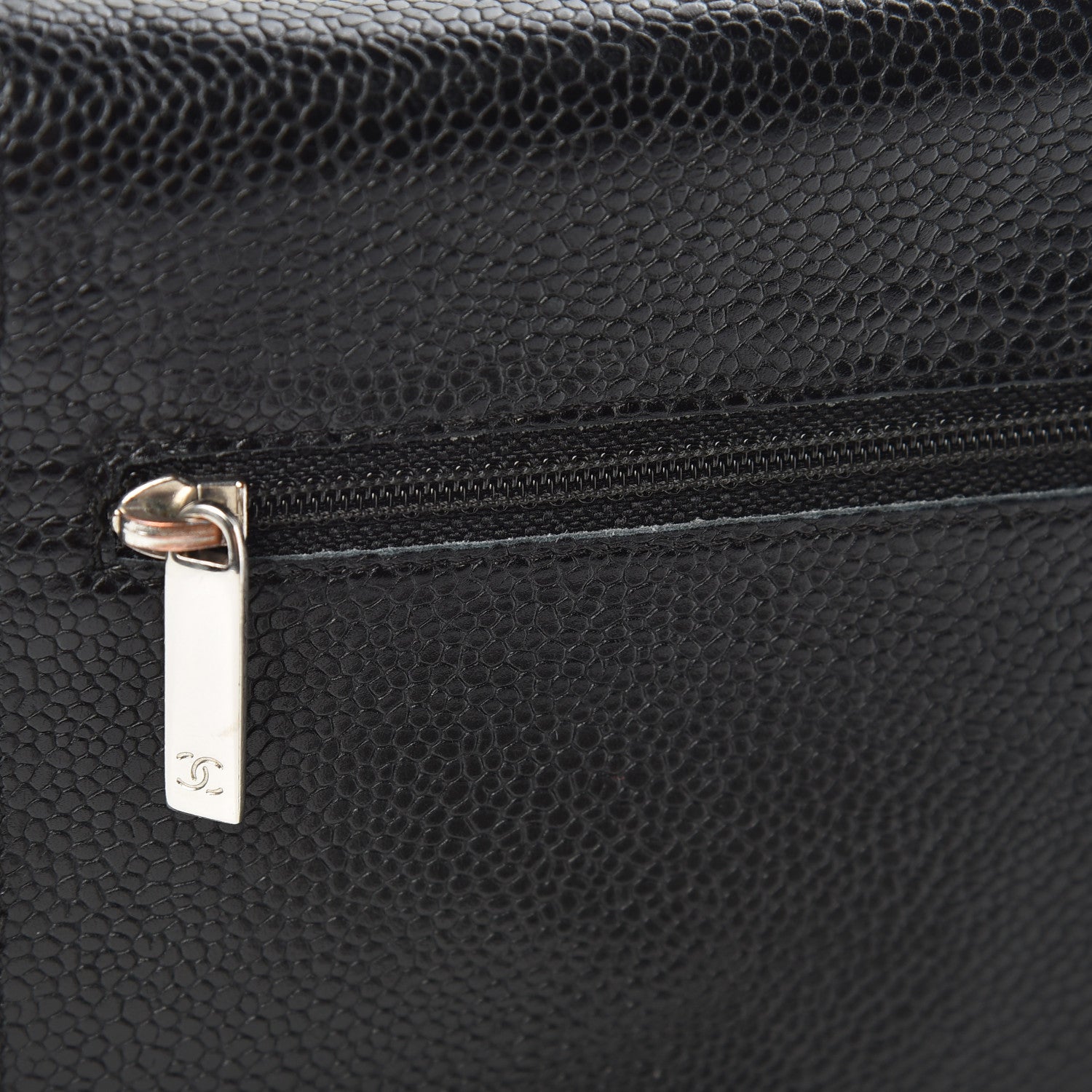 Chanel Caviar Timeless CC Wallet On Chain WOC Black 12 of 13