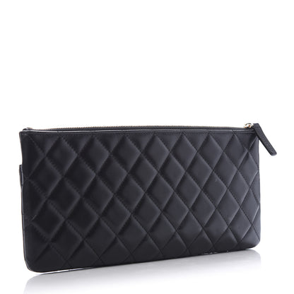 Chanel Lambskin Quilted Flap Clutch Black 3 of 10