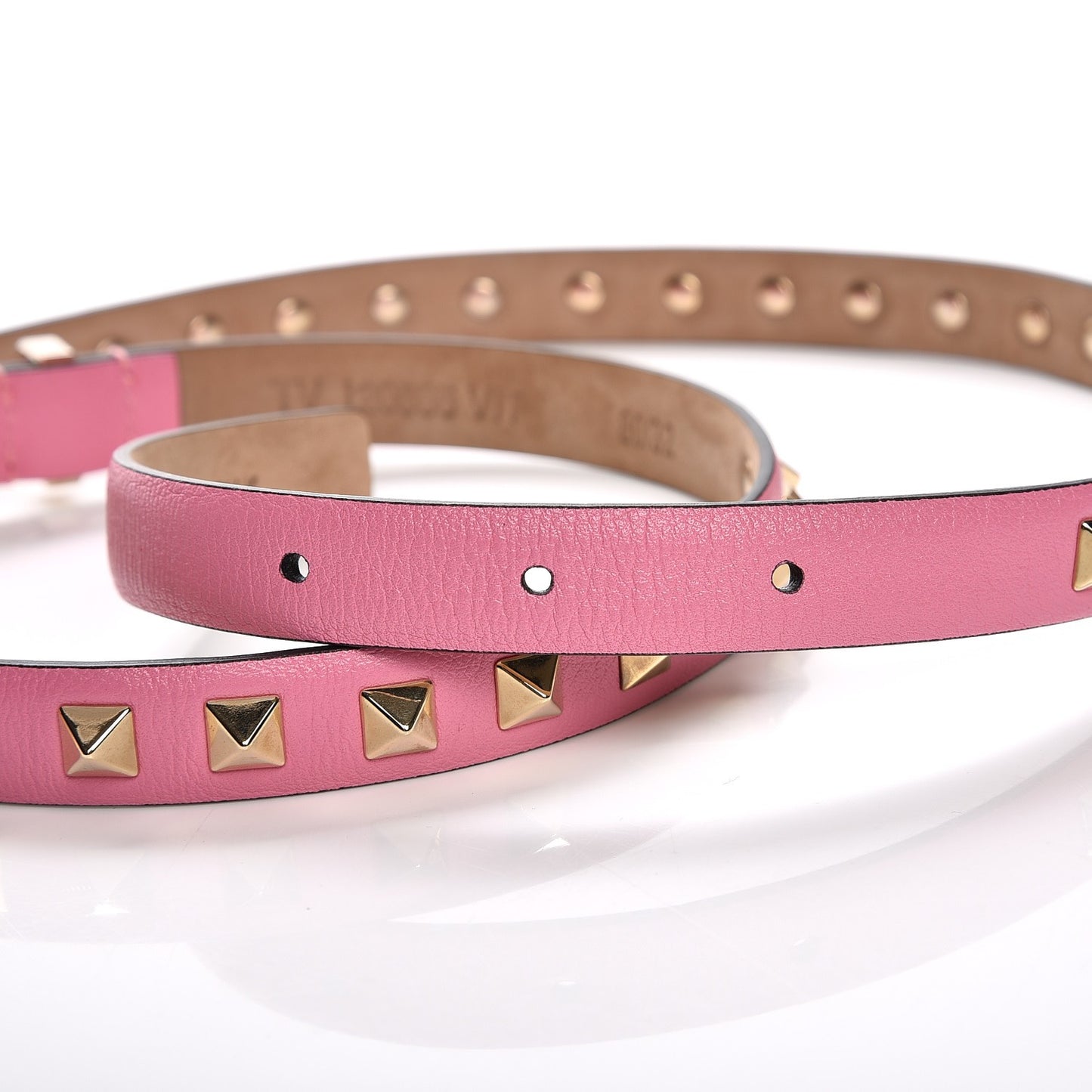 Calfskin Rockstud Belt 80 32 Pink