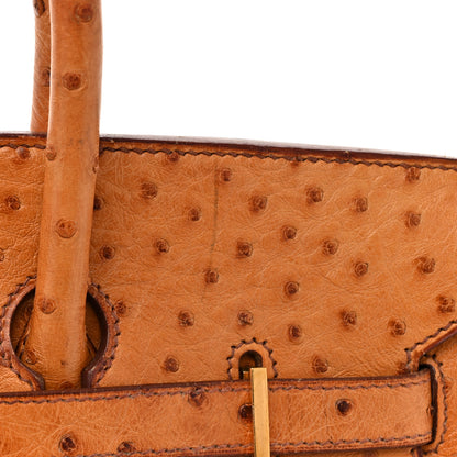 Hermes Ostrich Birkin 35 Gold 14 of 23
