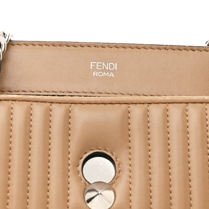 Fendi Shiny Nappa Trapuntata Small DotCom Click Chain Satchel Cuoio 9 of 17