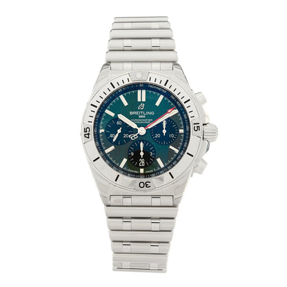 Breitling Stainless Steel 42mm Bentley Edition Chronomat Automatic Watch Green AB0134 1 of 5