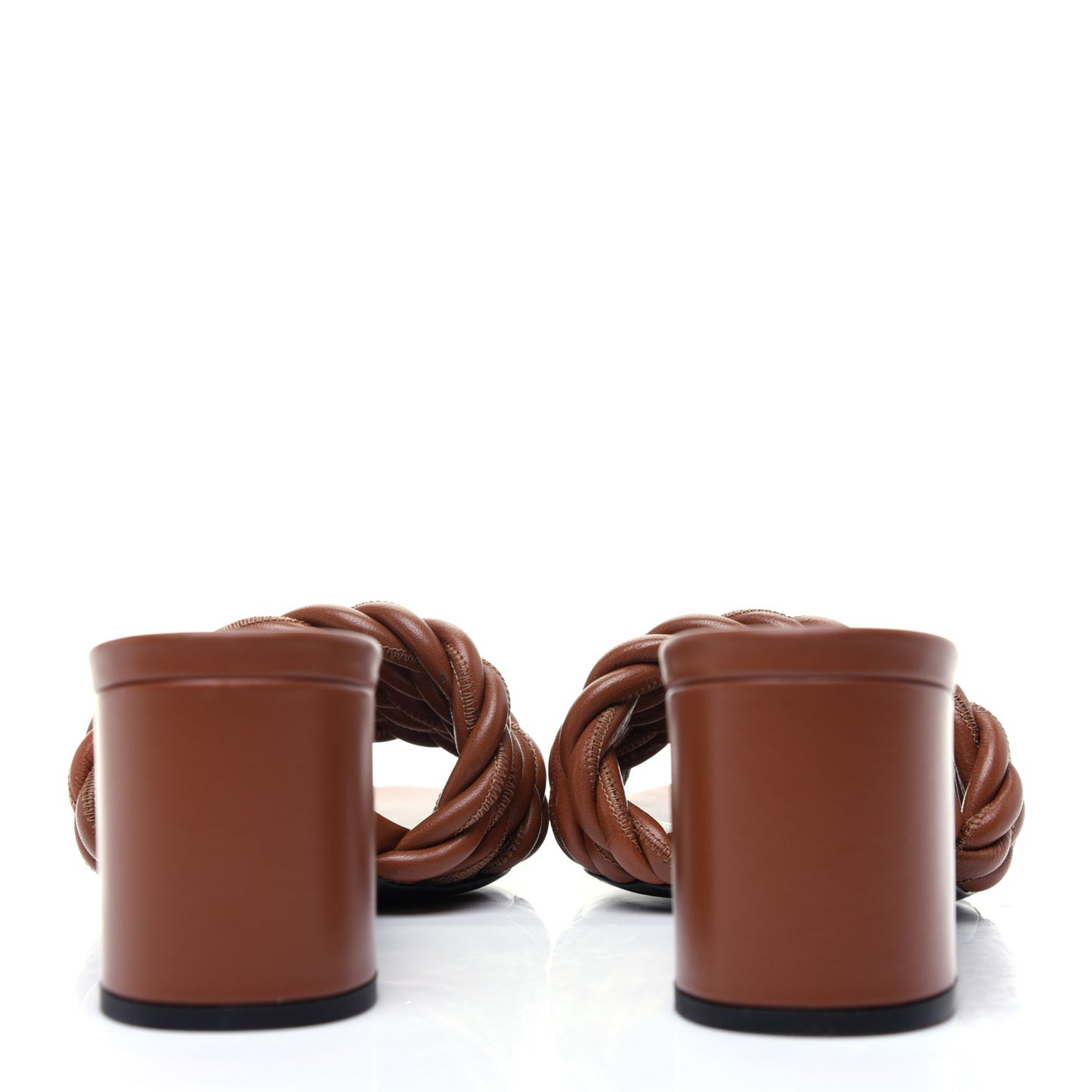 Nappa Rope 60mm Slide Sandals 37.5 Saddle Brown