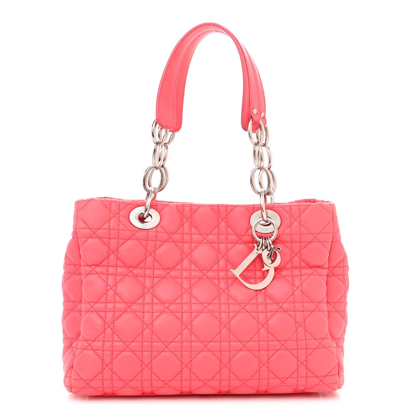 Lambskin Cannage Small Dior Soft Shopping Tote Pink