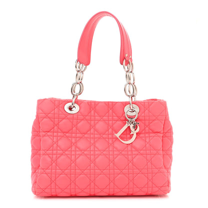 Christian Dior Lambskin Cannage Small Dior Soft Shopping Tote Pink 1 of 12