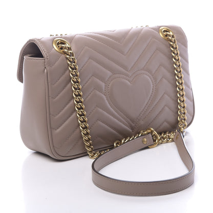 Gucci Calfskin Matelasse Small GG Marmont Shoulder Bag Porcelain Rose 3 of 10